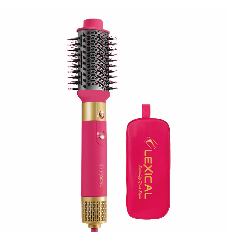 Lexical LAS-5210-11 - Brosse Coiffante Multifonction Lexical 6 en 1 – 1200 W Rose – Image 2