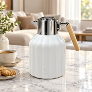 Thermos Isotherme 1L en Plastique avec Intérieur en Verre BLanc